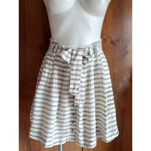 🆕Blue Sky White and Blue Striped Button Up Skirt